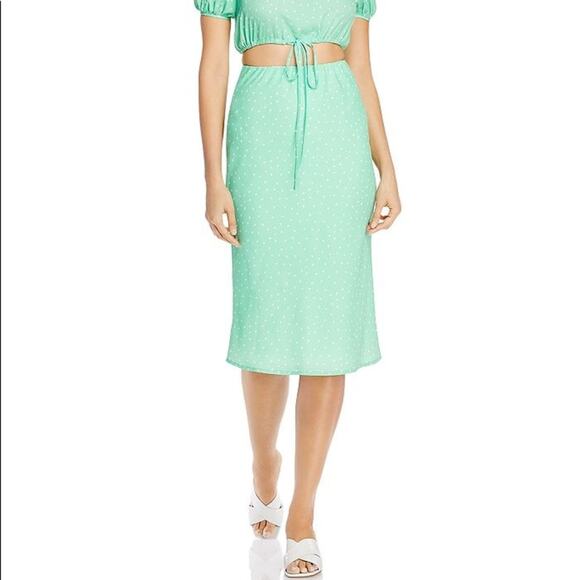 Charlie Holiday Stellar Midi Skirt Green Size 4 - Picture 1 of 11